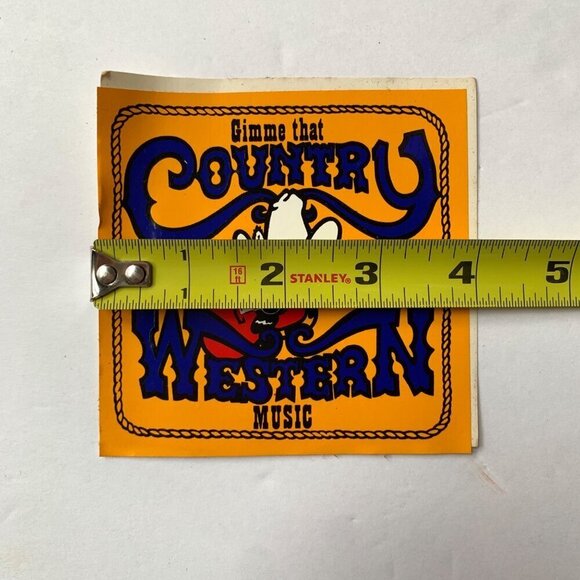 Gimme That Country Western Music 4" Vintage Sticker - Picture 4 of 4